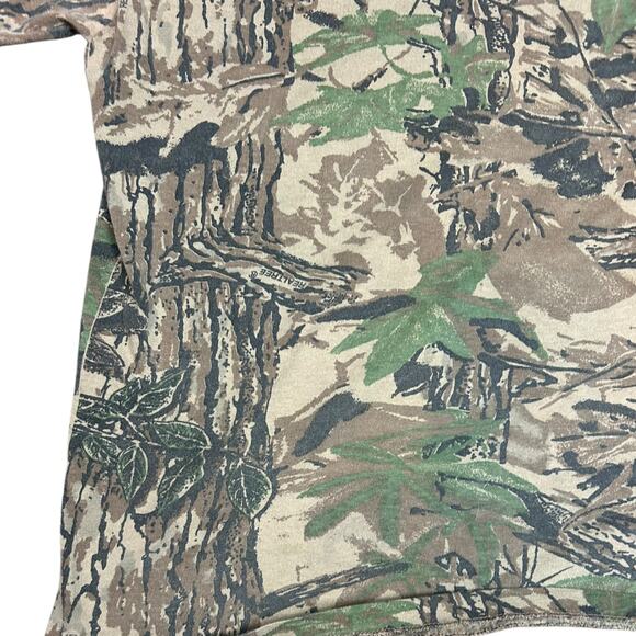 Vintage 90's Camo T-Shirt Camouflage Hunting Tee Short Sleeve Pocket Crewneck - Picture 4 of 5